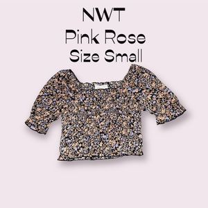 NWT floral crop top